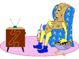 Sticker Custom Preview Image #098290 People Cartoons Couch Potato6