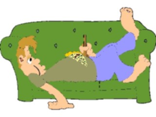 Sticker Custom Preview Image #098292 People Cartoons Couch Potato8