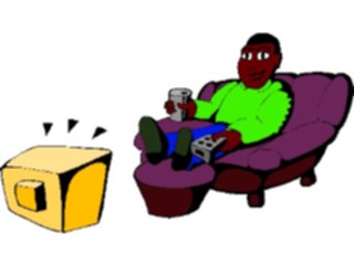 Sticker Custom Preview Image #098293 People Cartoons Couch Potato9