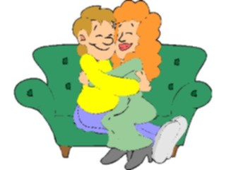 Sticker Custom Preview Image #098308 People Cartoons Couple Cuddling