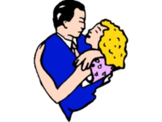 Sticker Custom Preview Image #098312 People Cartoons Couple Embracing1