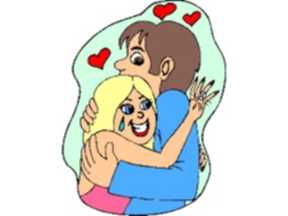 Sticker Custom Preview Image #098314 People Cartoons Couple Embracing3