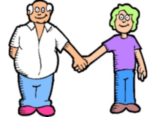 Sticker Custom Preview Image #098320 People Cartoons Couple Holding Hands