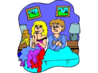 Sticker Custom Preview Image #098321 People Cartoons Couplein Bed