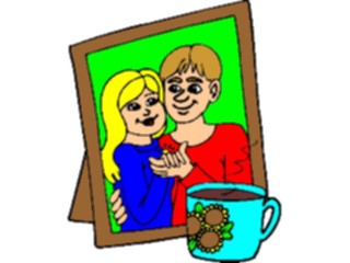 Sticker Custom Preview Image #098322 People Cartoons Couplein Picture Frame