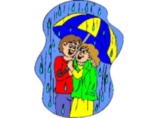 Sticker Custom Preview Image #098324 People Cartoons Couplein Rain2