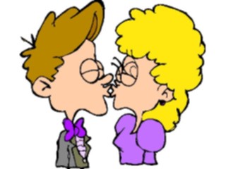 Sticker Custom Preview Image #098328 People Cartoons Couple Kissing3