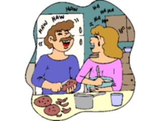 Sticker Custom Preview Image #098329 People Cartoons Couple Laughing