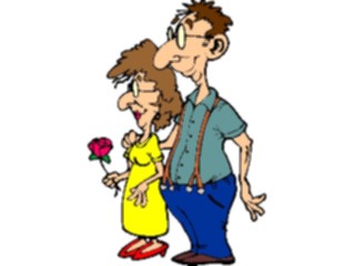 Sticker Custom Preview Image #098333 People Cartoons Couple Rose