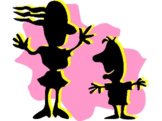 Sticker Custom Preview Image #098335 People Cartoons Couple Silhouette