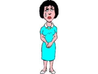 Sticker Custom Preview Image #098361 People Cartoons Crying Woman2