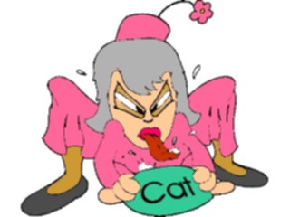 Sticker Custom Preview Image #098393 People Cartoons Drinkingfrom Cat Dish