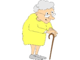 Sticker Custom Preview Image #098404 People Cartoons Elderly Woman