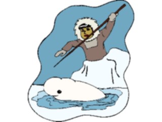 Sticker Custom Preview Image #098418 People Cartoons Eskimo Beluga Whale