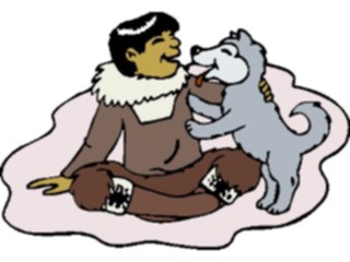 Sticker Custom Preview Image #098422 People Cartoons Eskimo Boy Husky1