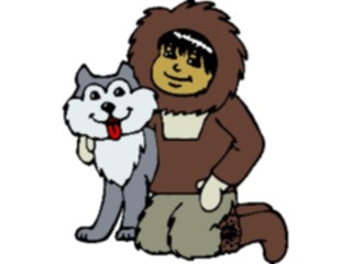 Sticker Custom Preview Image #098423 People Cartoons Eskimo Boy Husky2