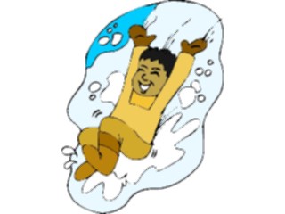 Sticker Custom Preview Image #098424 People Cartoons Eskimo Boy Playingin Snow