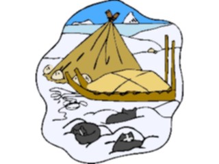 Sticker Custom Preview Image #098426 People Cartoons Eskimo Camp