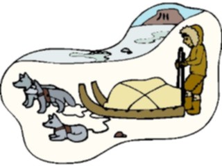 Sticker Custom Preview Image #098433 People Cartoons Eskimo Dog Sled1