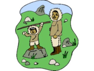 Sticker Custom Preview Image #098438 People Cartoons Eskimo Father Son2