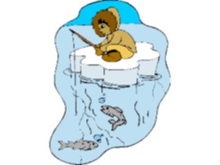 Sticker Custom Preview Image #098442 People Cartoons Eskimo Fishing2