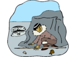 Sticker Custom Preview Image #098451 People Cartoons Eskimo Hunting