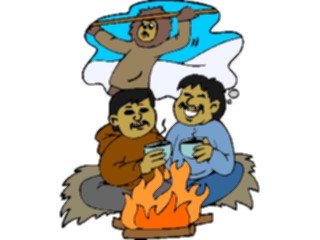 Sticker Custom Preview Image #098452 People Cartoons Eskimo Hunting Story