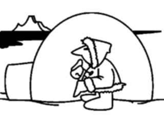 Sticker Custom Preview Image #098453 People Cartoons Eskimo Igloo1