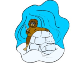 Sticker Custom Preview Image #098454 People Cartoons Eskimo Igloo2