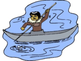 Sticker Custom Preview Image #098455 People Cartoons Eskimoin Kayak1