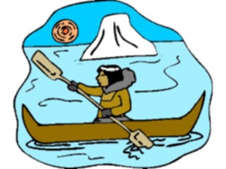 Sticker Custom Preview Image #098457 People Cartoons Eskimoin Kayak3