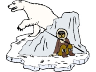 Sticker Custom Preview Image #098464 People Cartoons Eskimo Polar Bear