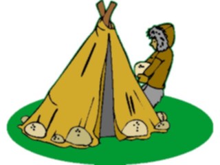 Sticker Custom Preview Image #098468 People Cartoons Eskimo Teepee