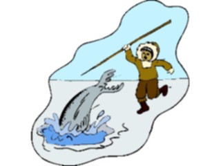 Sticker Custom Preview Image #098472 People Cartoons Eskimo Whale1