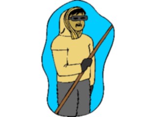 Sticker Custom Preview Image #098477 People Cartoons Eskimowith Spear3