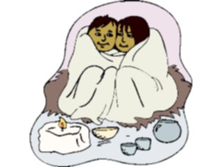 Sticker Custom Preview Image #098480 People Cartoons Eskimos Cuddling