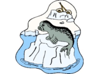 Sticker Custom Preview Image #098486 People Cartoons Eskimos Hunting Seal