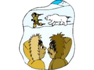 Sticker Custom Preview Image #098488 People Cartoons Eskimos Polar Bear