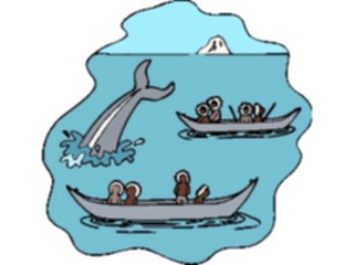 Sticker Custom Preview Image #098490 People Cartoons Eskimos Whale