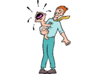 Sticker Custom Preview Image #098526 People Cartoons Father Baby1