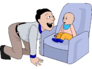 Sticker Custom Preview Image #098527 People Cartoons Father Baby2