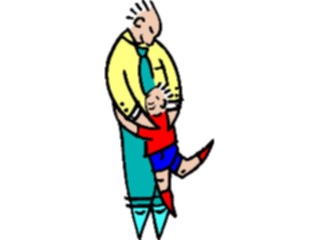 Sticker Custom Preview Image #098532 People Cartoons Father Child