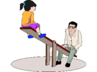 Sticker Custom Preview Image #098534 People Cartoons Father Daughter Playing1