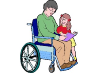 Sticker Custom Preview Image #098539 People Cartoons Father Readingto Daughter