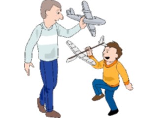 Sticker Custom Preview Image #098561 People Cartoons Father Son Playing5