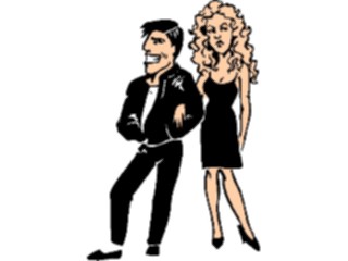 Sticker Custom Preview Image #098571 People Cartoons Fifties Couple