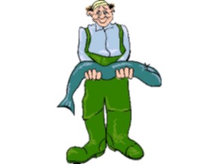 Sticker Custom Preview Image #098586 People Cartoons Fisherman