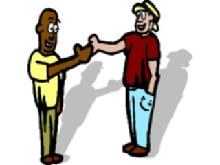 Sticker Custom Preview Image #098614 People Cartoons Friends Shaking Hands