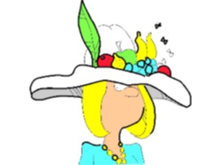 Sticker Custom Preview Image #098619 People Cartoons Fruit Hat