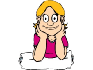 Sticker Custom Preview Image #098636 People Cartoons Girl Listening